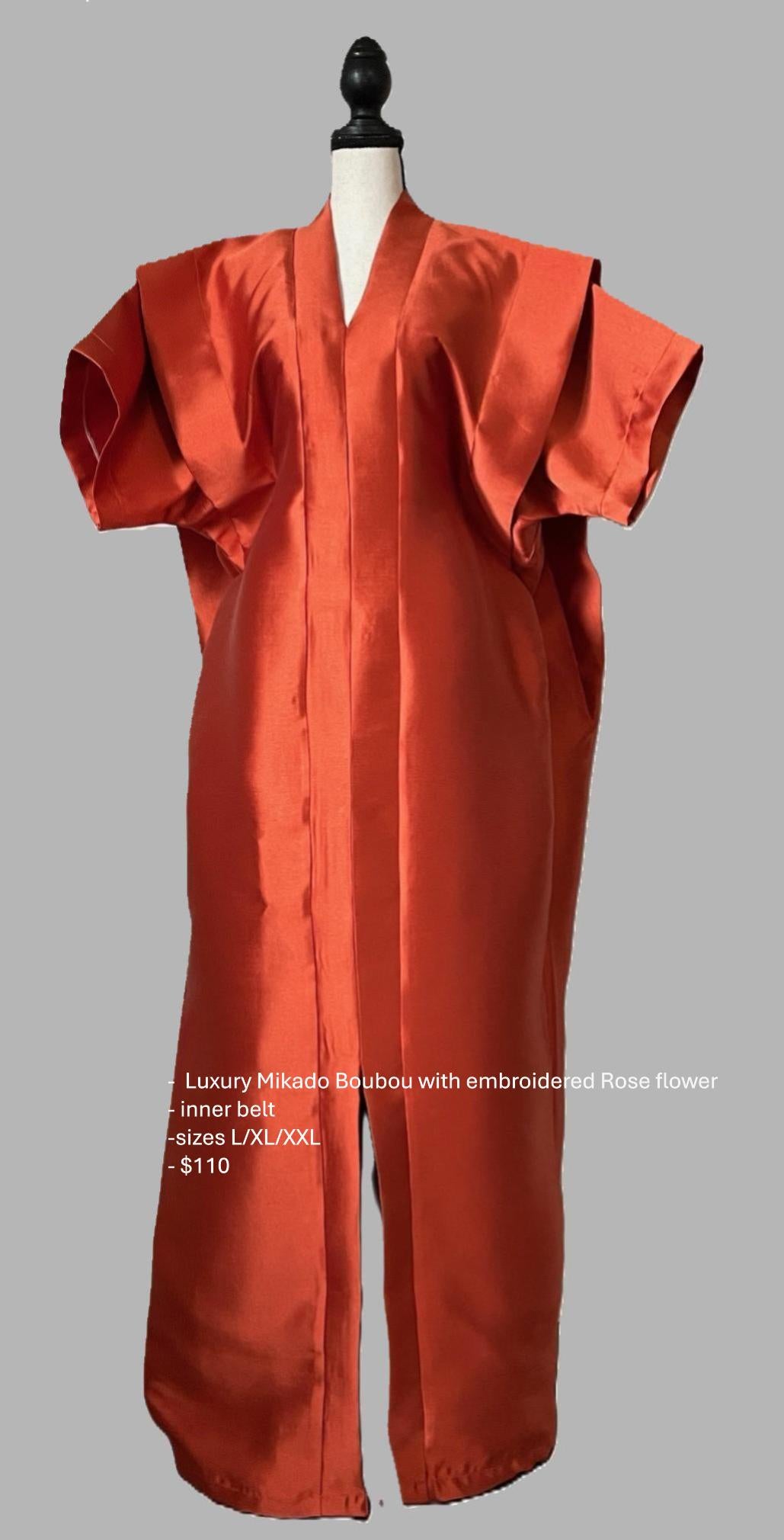 Amena Orange Luxury Boubou